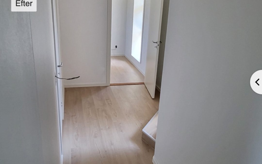 Garage ombygget til to værelser
